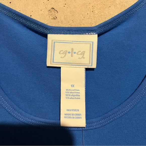 NWT Lot Of 2 City Girl Country Girl Women’s Tank Tops 1X Blue, White - Picture 4 of 10